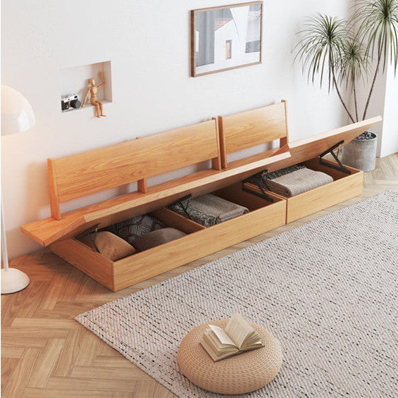 Limited time sale -Japandi Solid Wood Sofa with Storage Underneath