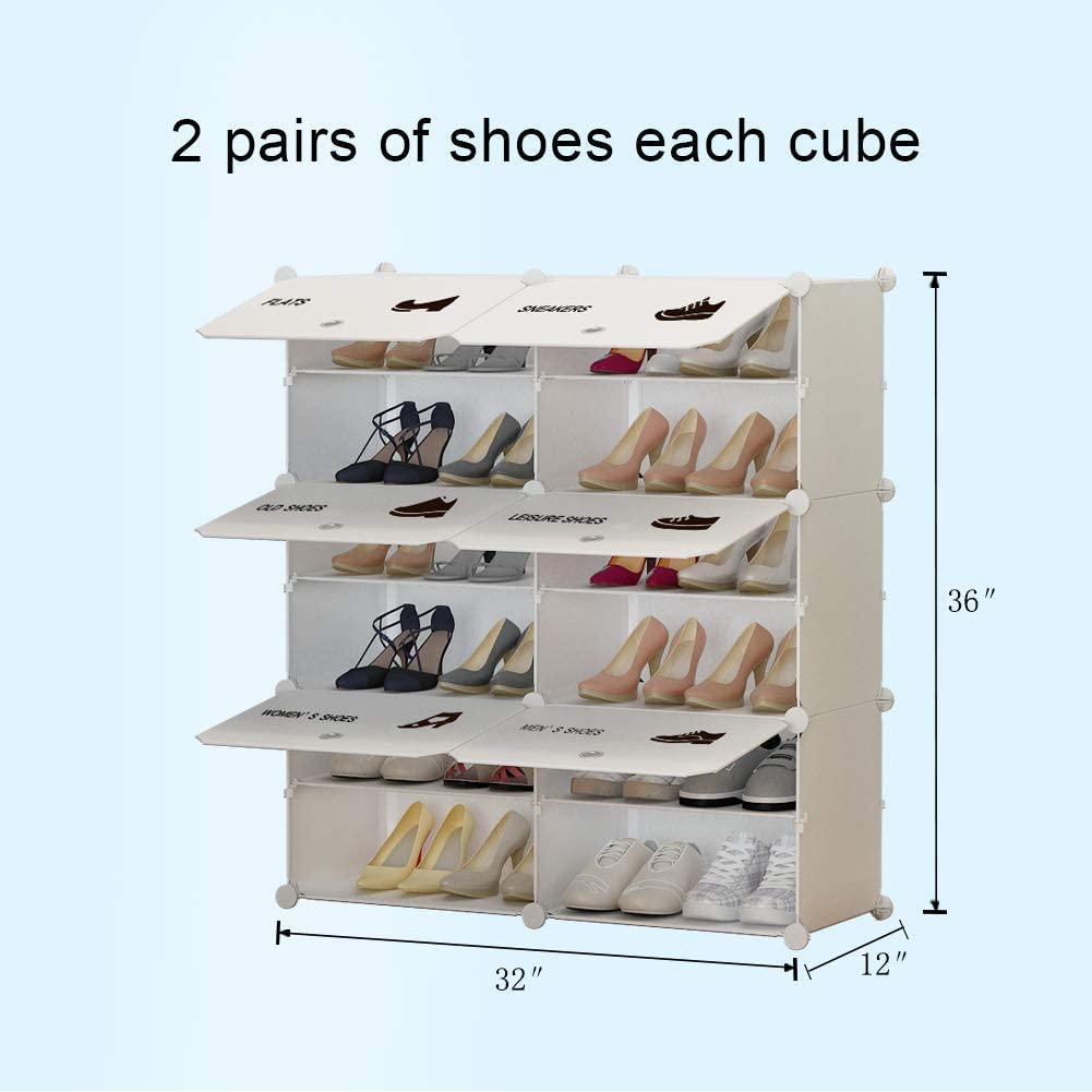 Portable Shoe Rack Organizer Expandable for Heels, Boots, Slippers-3 Size Available