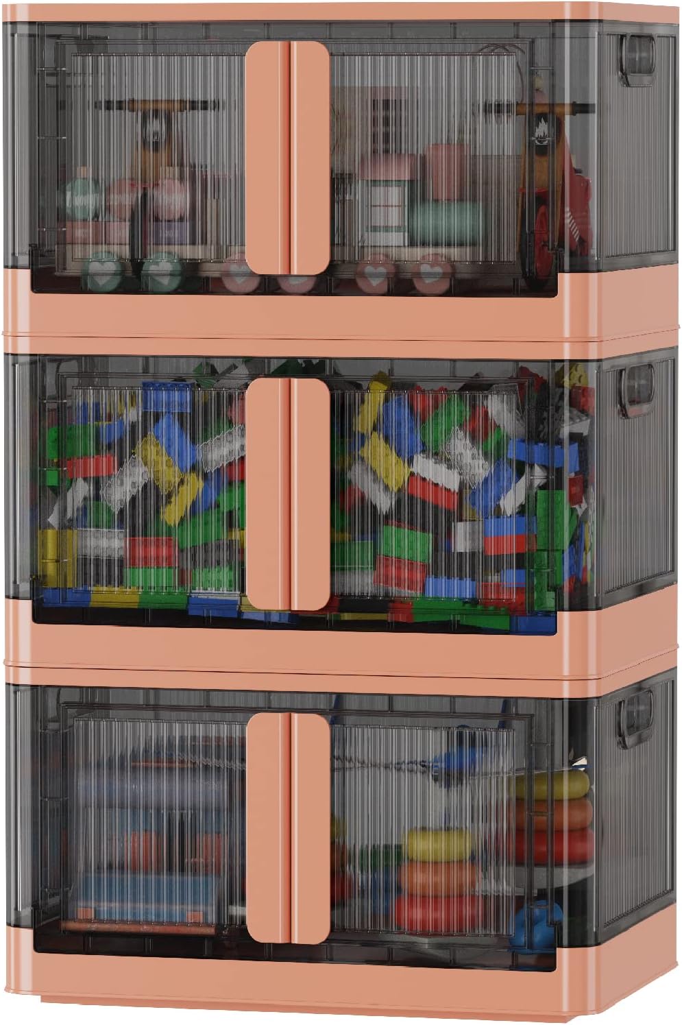 Limited time sale -Stackable and Collapsible Storage Bins with Lids and Doors