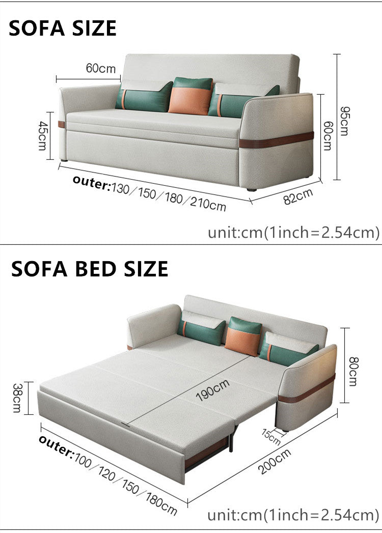 Multifunction Sofa Bed with Electric Liftable Coffee Table