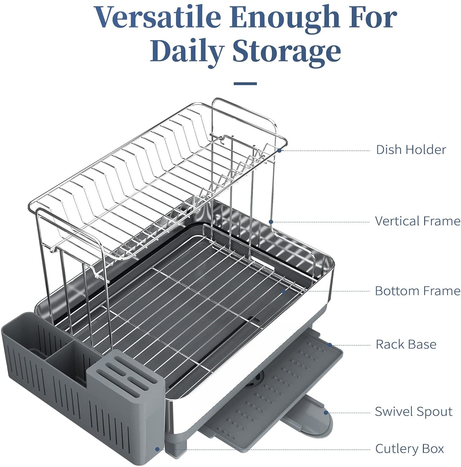 Limited time sale -Double Layer Stainless Steel Dish Drying Rack