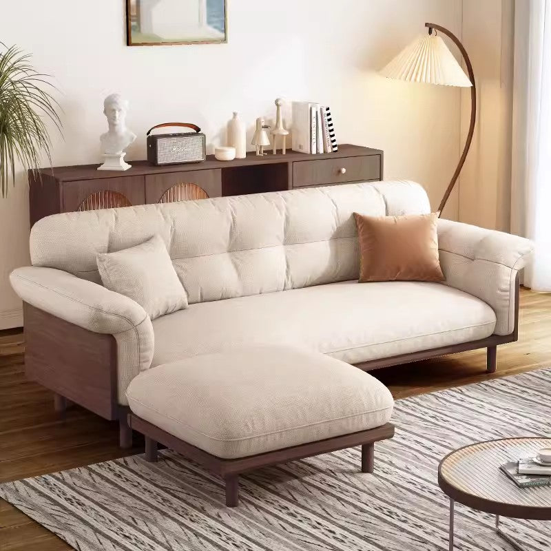 Limited time sale -Japandi Style Upholstered Cotton Linen Sofa