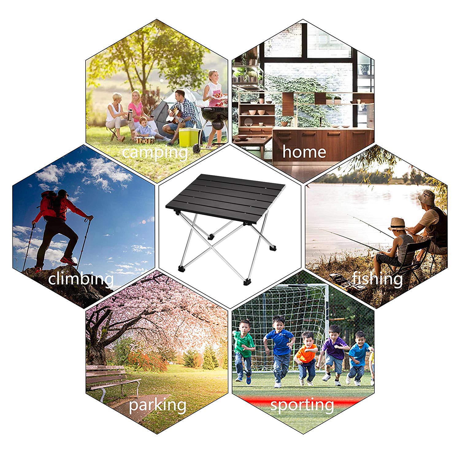 Limited time sale -Aluminum Foldable Camping Table with Carry Bag
