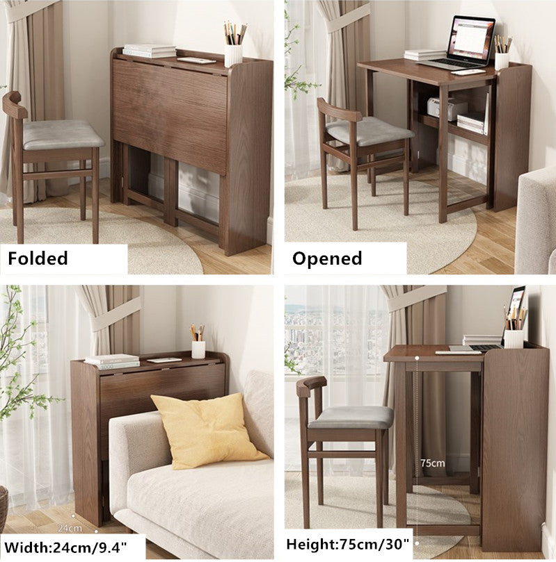 Foldable Computer Writing Desk with Storage Shelf