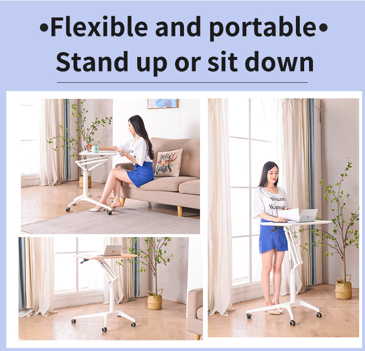 Limited time sale -Pneumatic single leg sit to stand desk height adjustable workstation