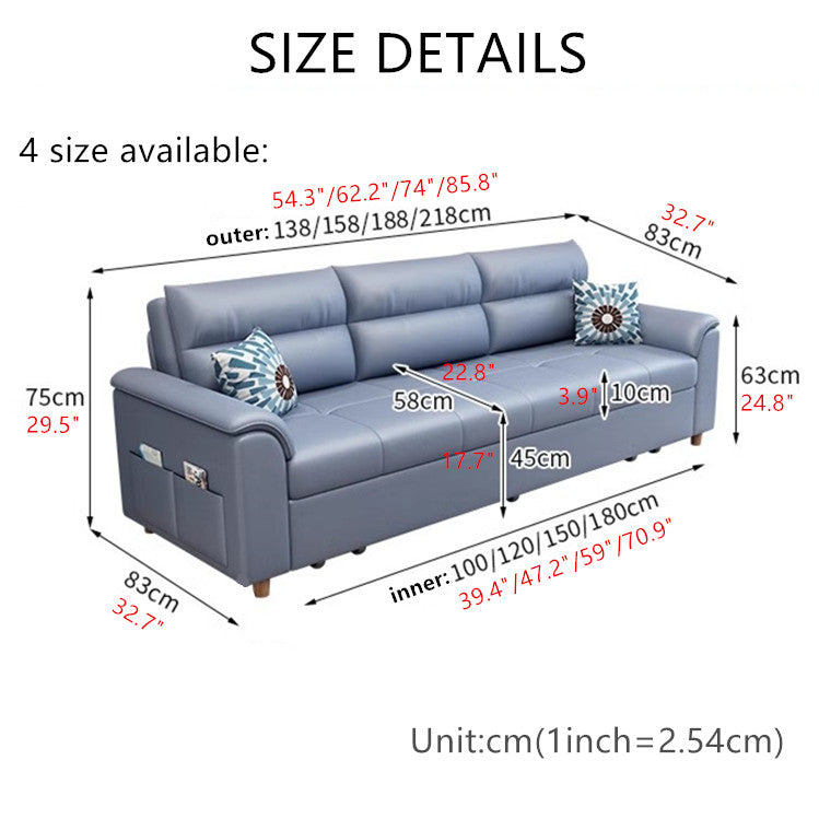Convertible Sofa Bed with Underneath Storage