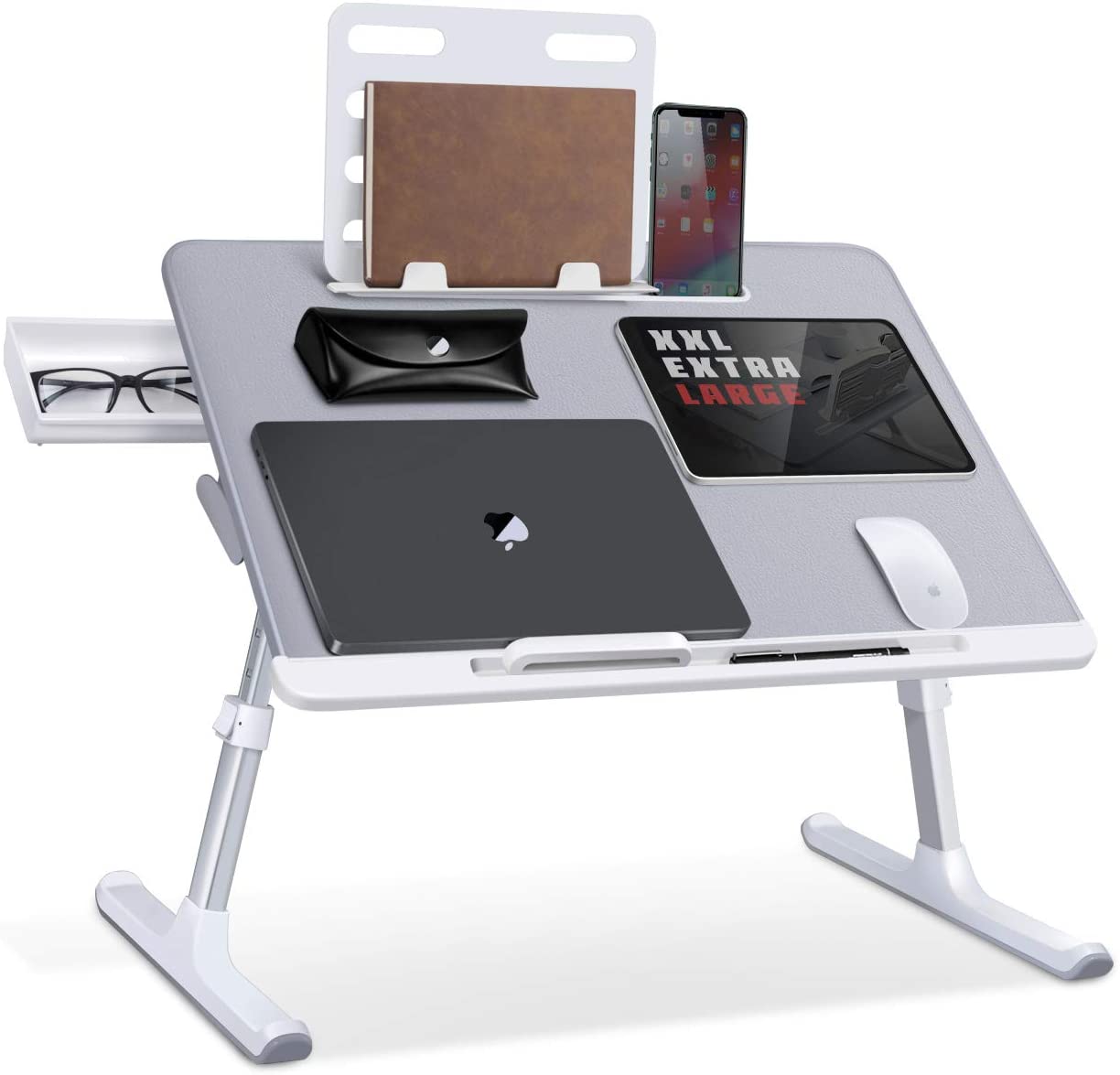 Limited time sale -X-Large Foldable and Adjustable Laptop Stand with Storage Drawer