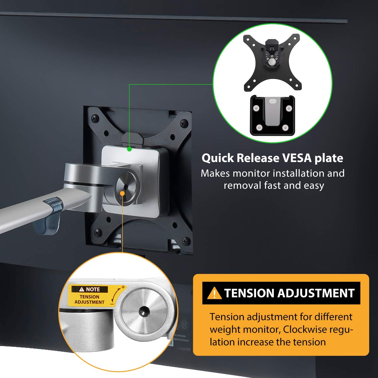 Limited time sale -2-in-1 Adjustable Dual Arm Monitor and Laptop Mount
