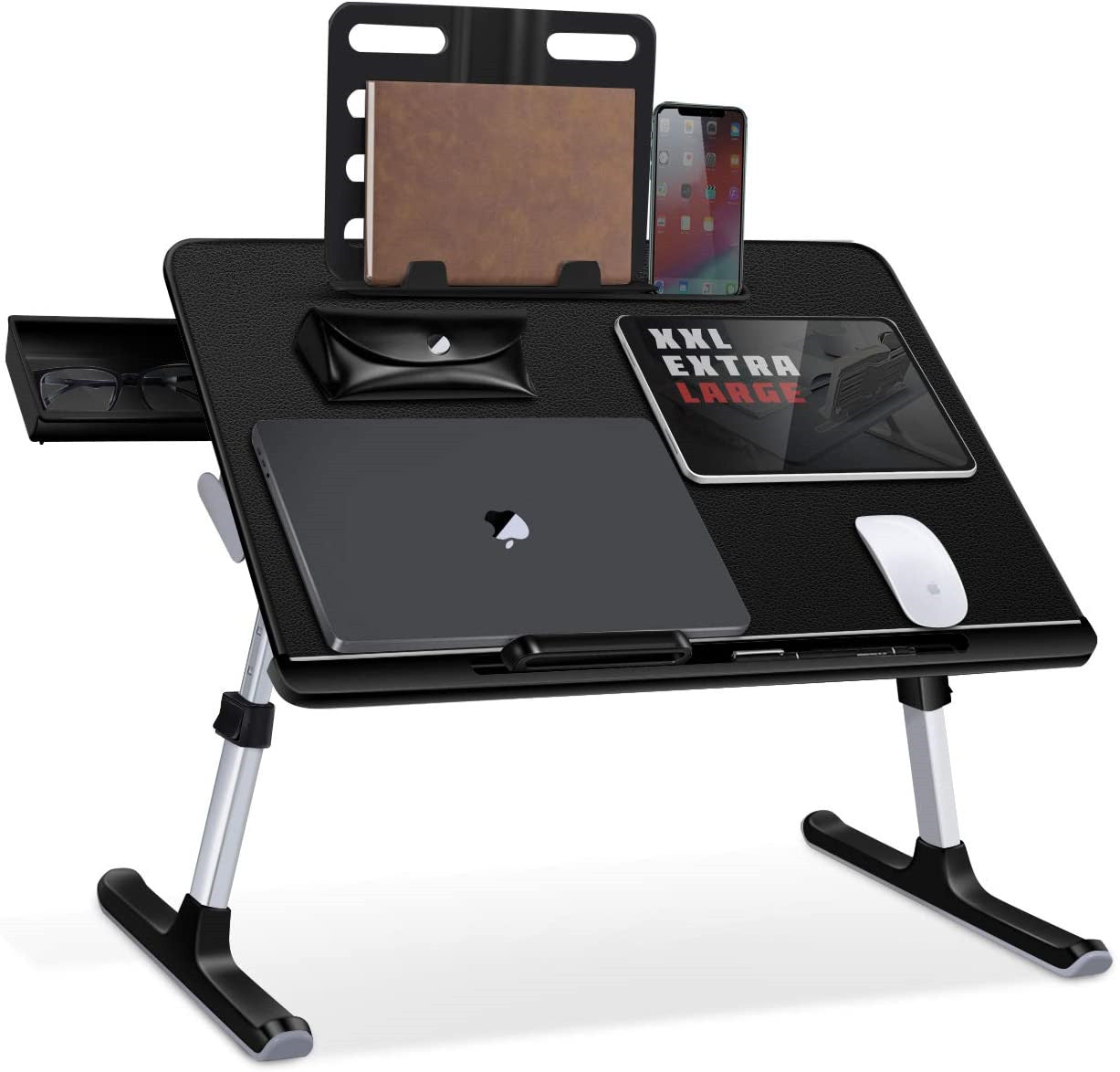 Limited time sale -X-Large Foldable and Adjustable Laptop Stand with Storage Drawer