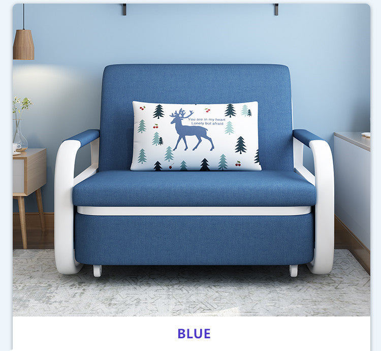 2-in-1 Design Convertible Single Sofa Bed with Storage Underneath