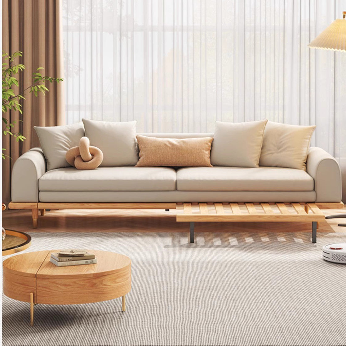 Limited time sale -Japandi Minimalism Solid Wood Sofa Bed