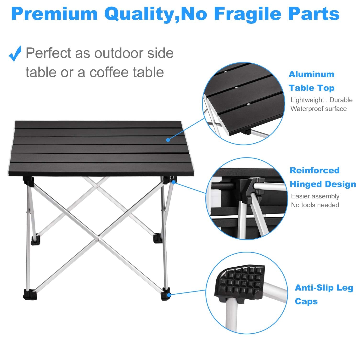 Limited time sale -Aluminum Foldable Camping Table with Carry Bag