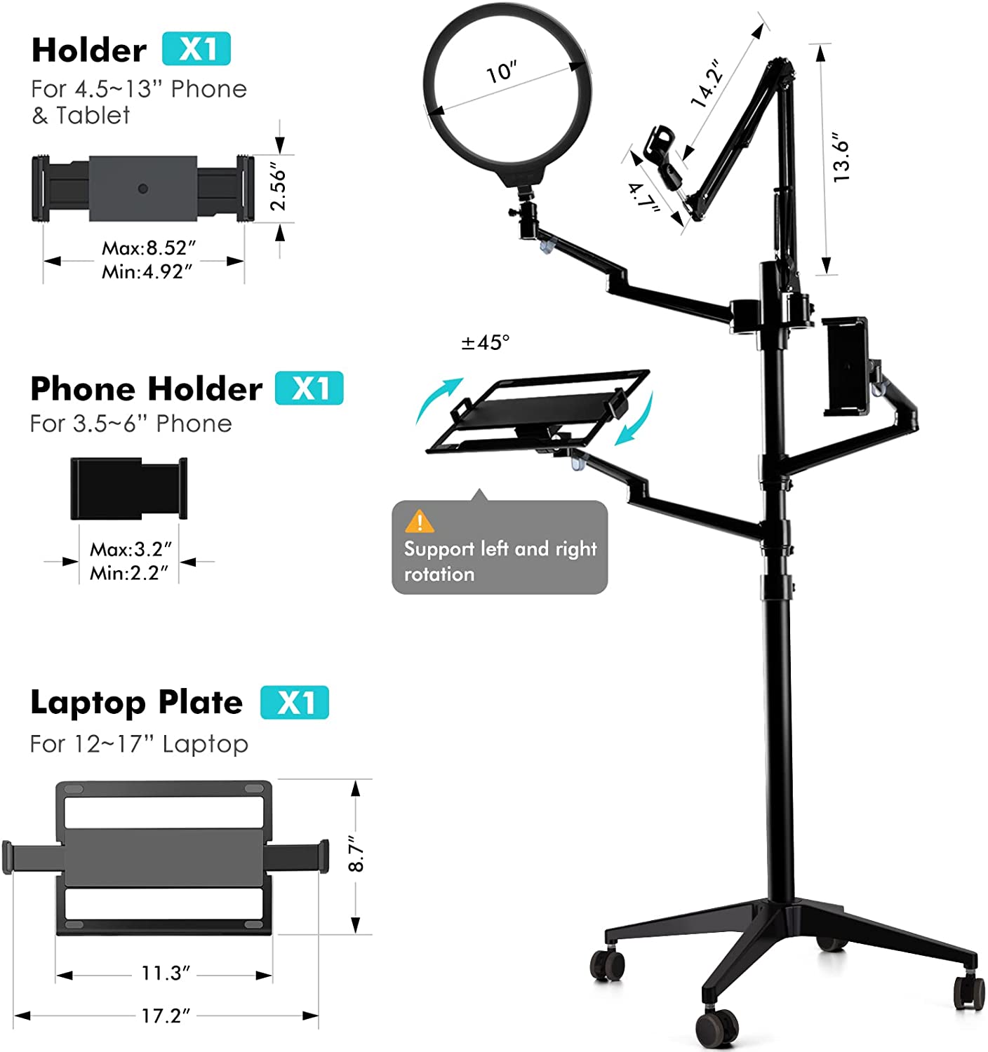 Limited time sale -Selfie Live Floor Stand Set 5-in-1