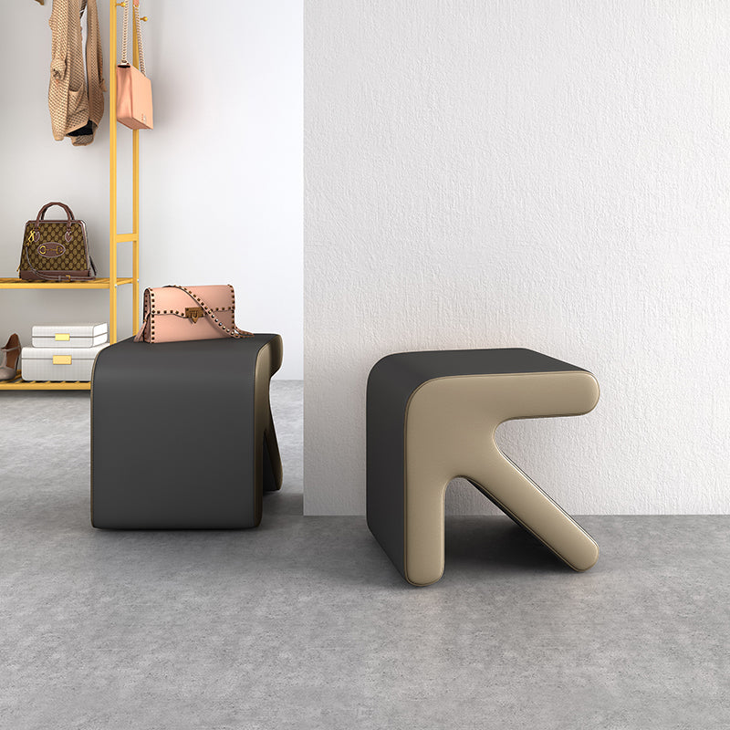 Limited time sale -Light Luxury Home Soft PU Faux Leather Arrow Style Footstool