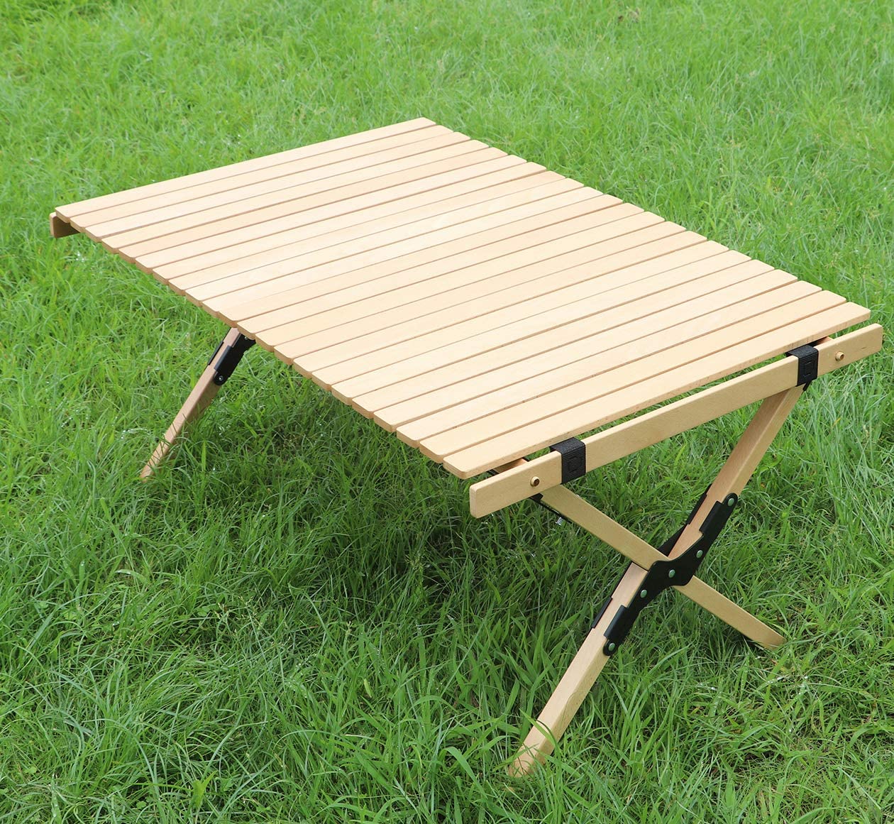 Limited time sale -Cake Roll Portable Foldable Outdoor Wooden  Picnic Table