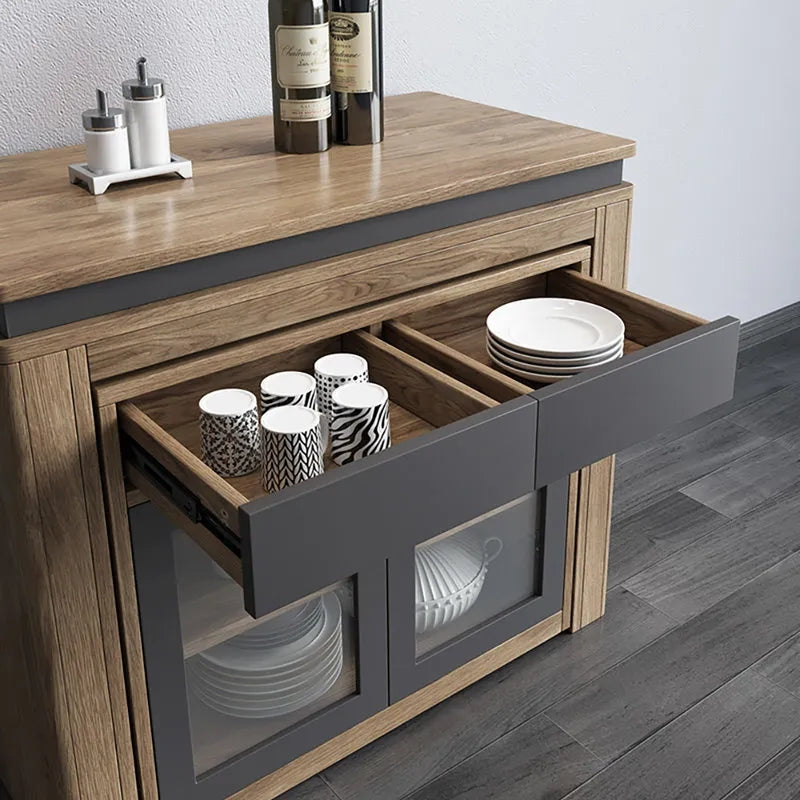 Limited time sale -Extendable Dining Table With Sideboard