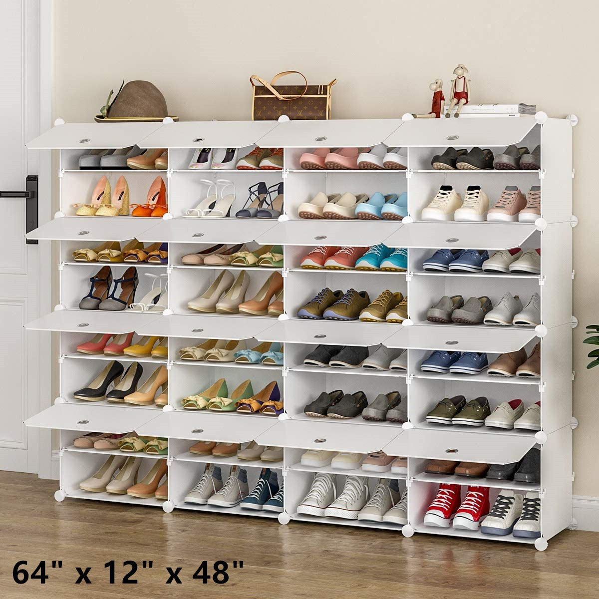 Portable Shoe Rack Organizer Expandable for Heels, Boots, Slippers-3 Size Available