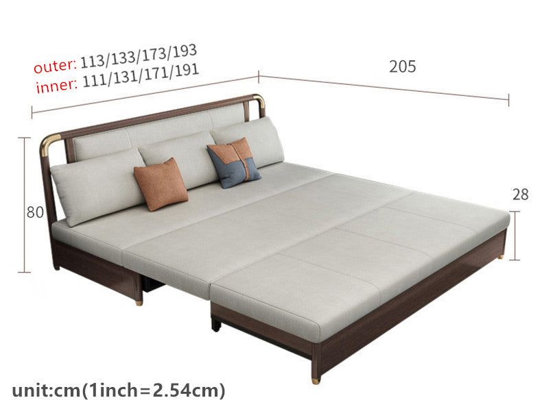 Modern Convertible Sofa Bed with Electric Liftable Coffee Table