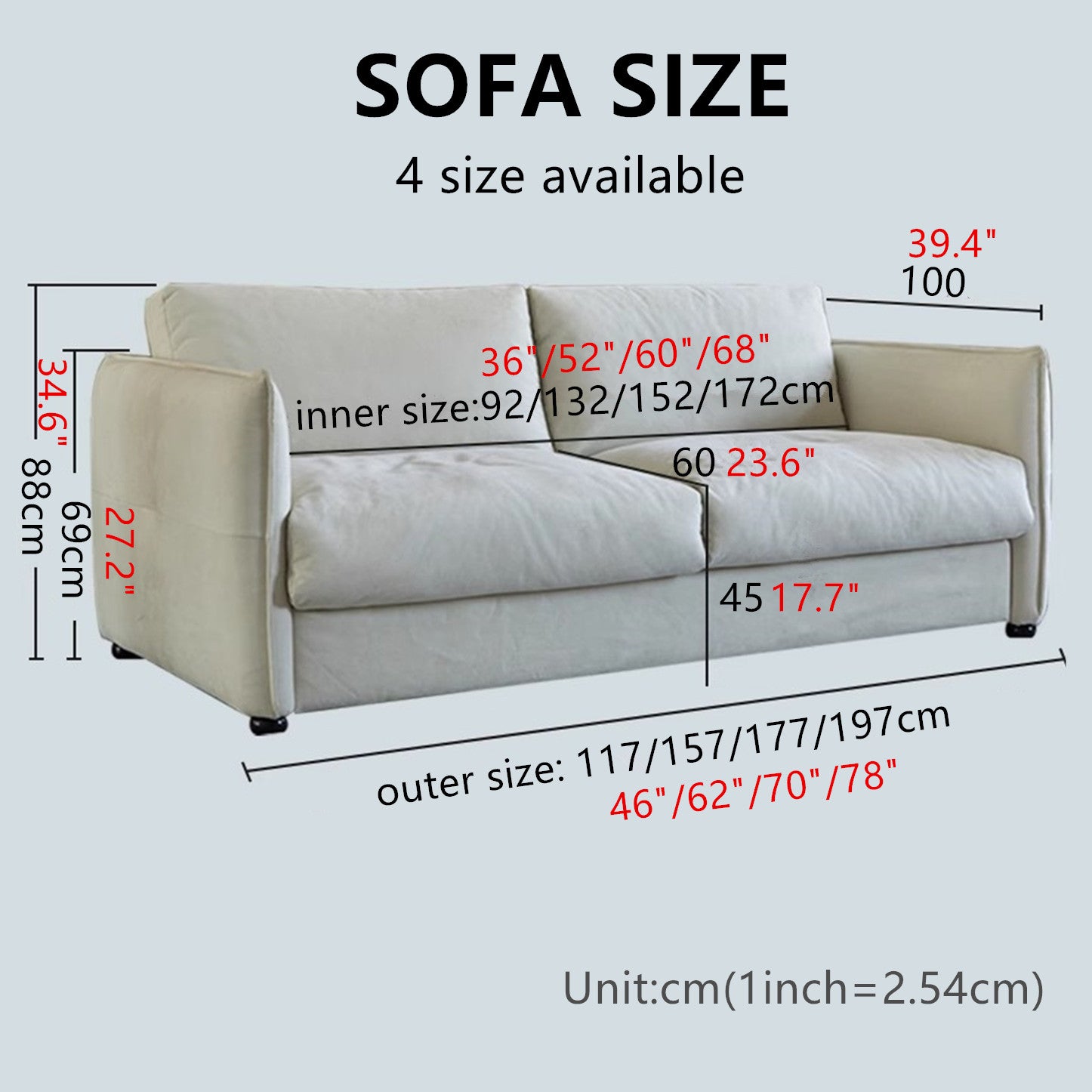 Sleeper Sofa Bed with Mattress JKS2205-3