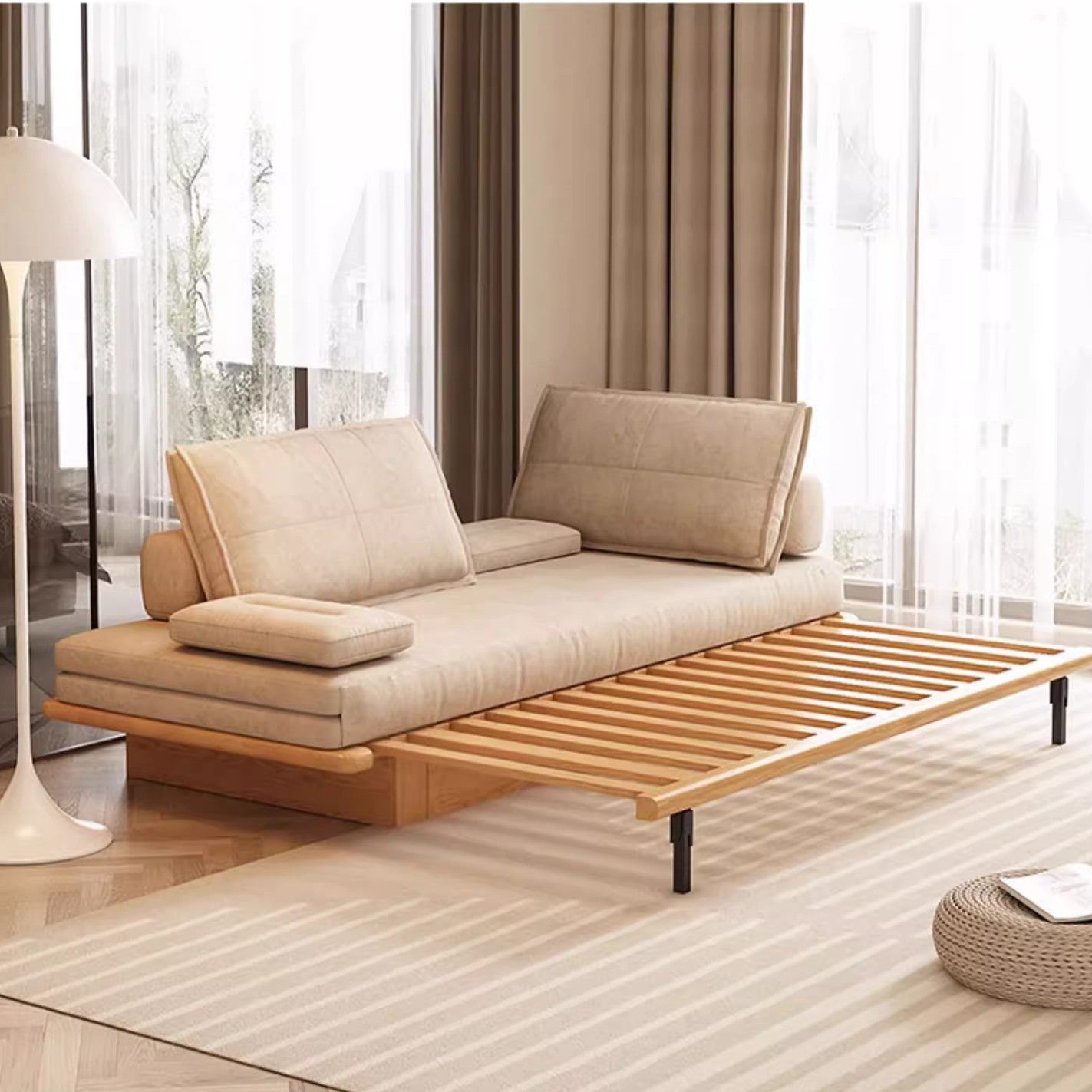 Limited time sale -Tatami Pull Out Sofa Bed With Underneath Storage Drawers