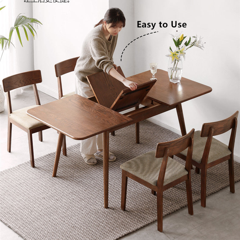 Extendable Rectangular Solid Wood Dining Table