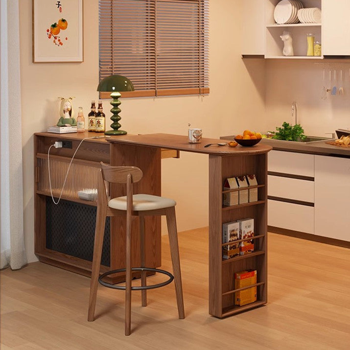 360 Degree Rotating Bar Table With Cabinet and Stools
