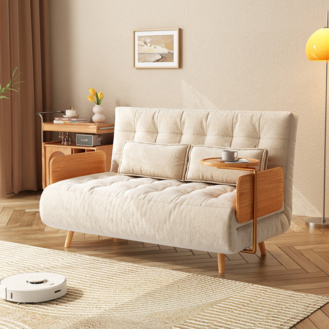 🔥【Clearance sale, last day】Adjustable Loveseat Sofa Bed with Rotating Armrest Tray