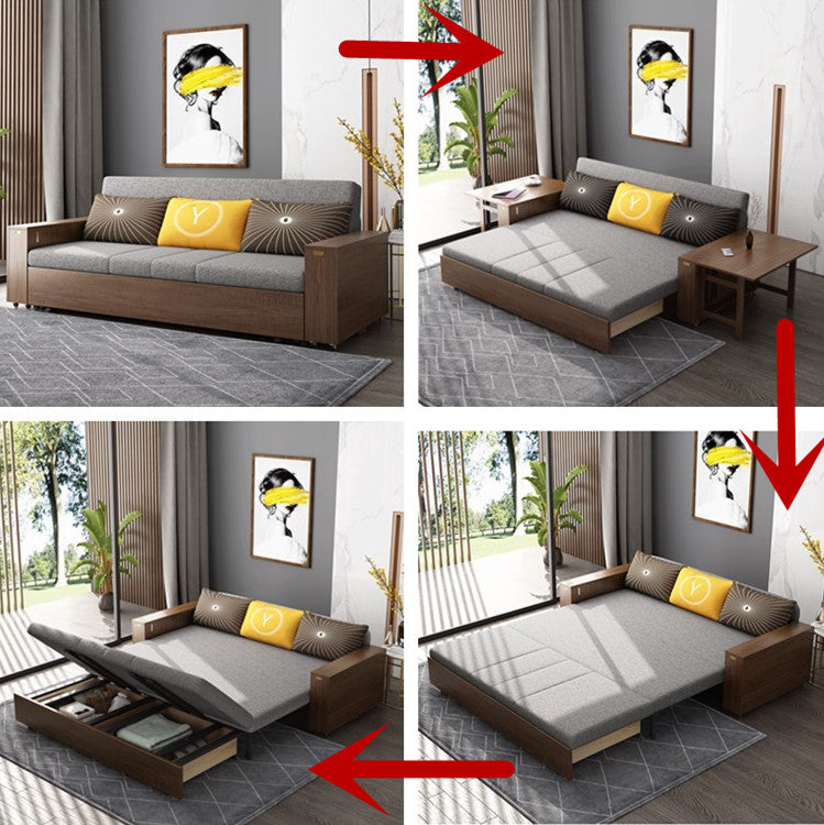 Limited time sale -Multifunction Sofa Bed with Folding Armrest Table
