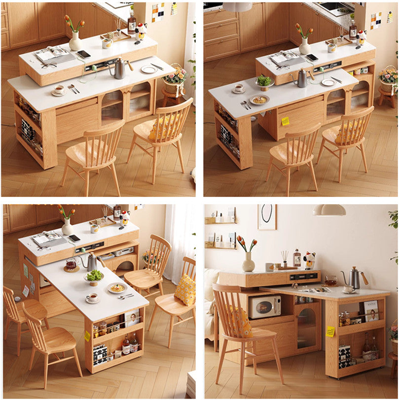 Last 3 days -Sintered Stone Kitchen Island with 180 Degree Rotating Table