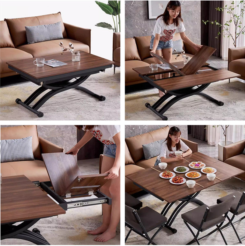 Multifunction 2-In-1 Coffee Table and Dining Table