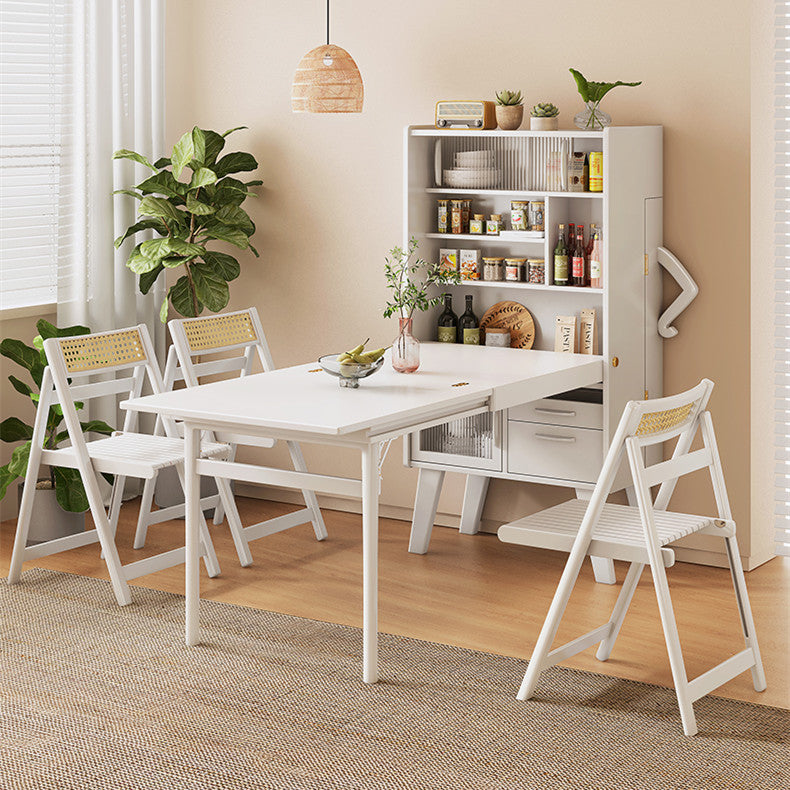 Space Saving Sideboard Table With Folding Chairs