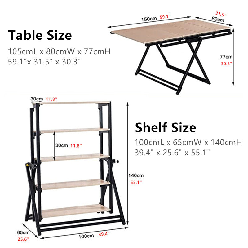 Swing Convertible Table & Shelf