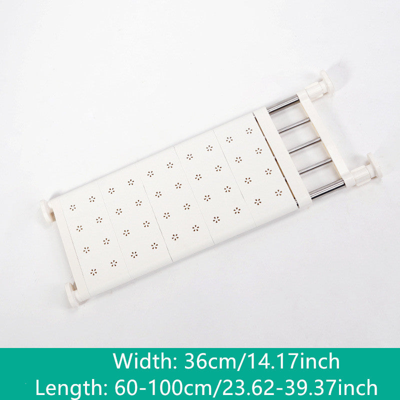 Limited time sale -Expandable Closet Tension Shelf Storage Rack for Wardrobe, Kitchen, Bathroom