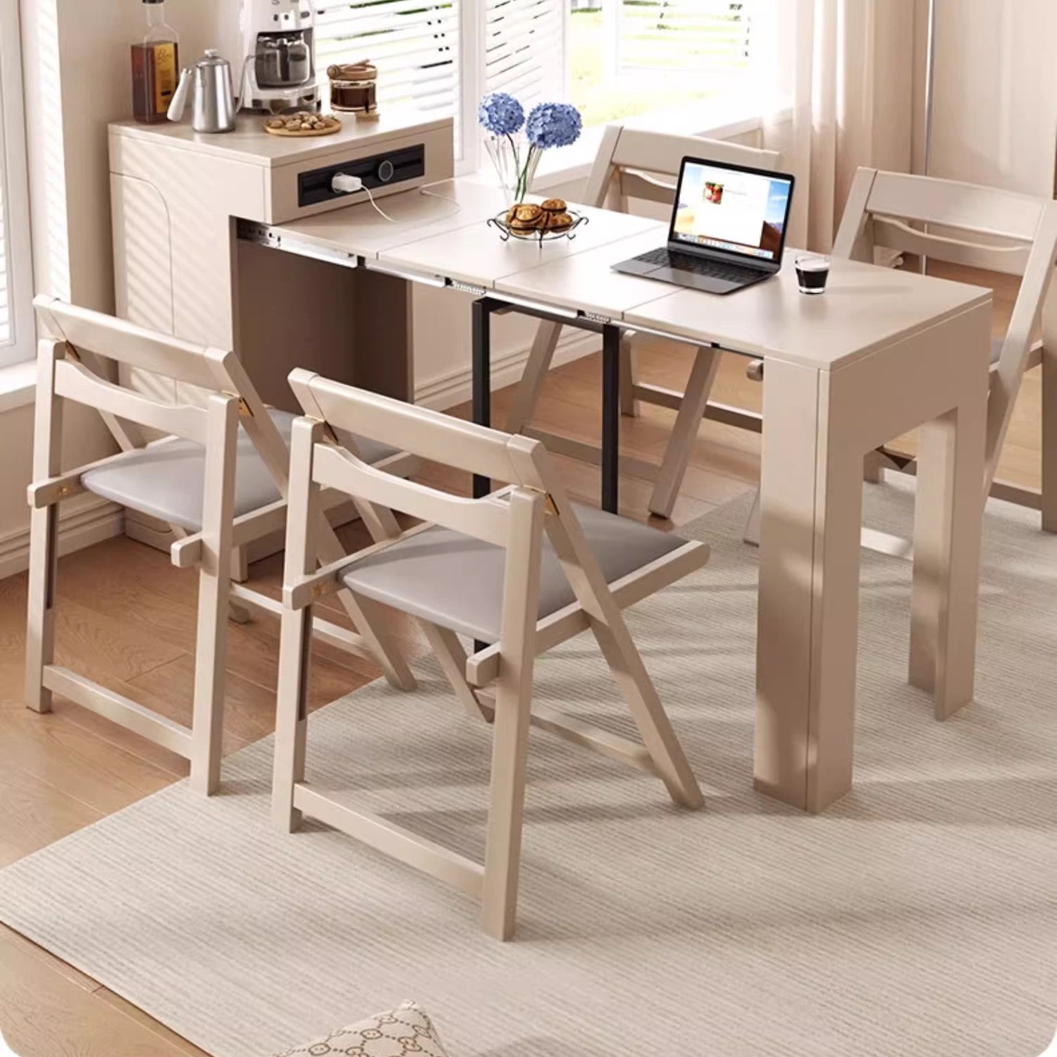 Space Saving Designed Mini Extendable Console Table For Apartments and Compact Room