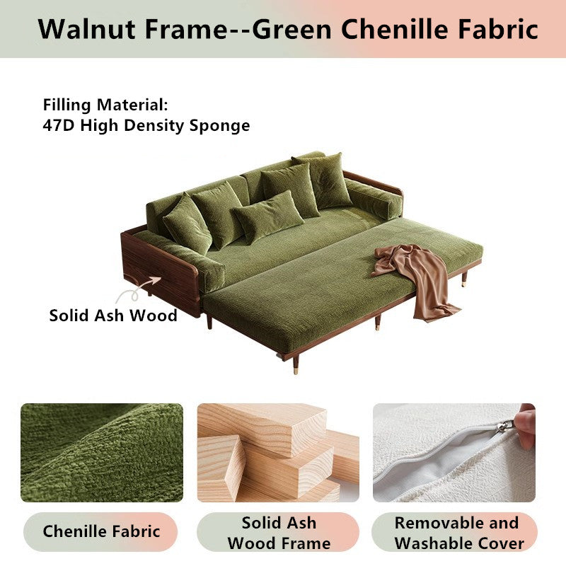 Best Selling -Japandi Solid Wood Frame Sofa Bed
