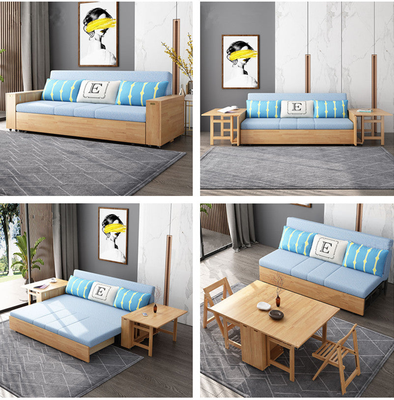 Limited time sale -Multifunction Sofa Bed with Folding Armrest Table