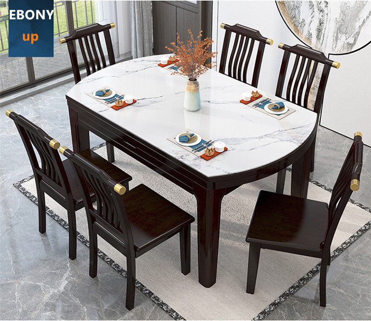 Limited time sale -2 In 1 Marble Table Top Dining Table Set