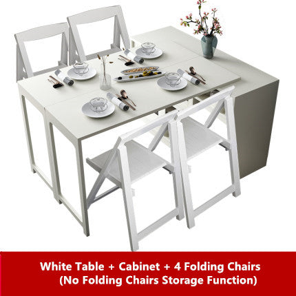 Limited time sale -2020 New Design Multifunction Dining Table with Cabinet(without folding chairs storage function)