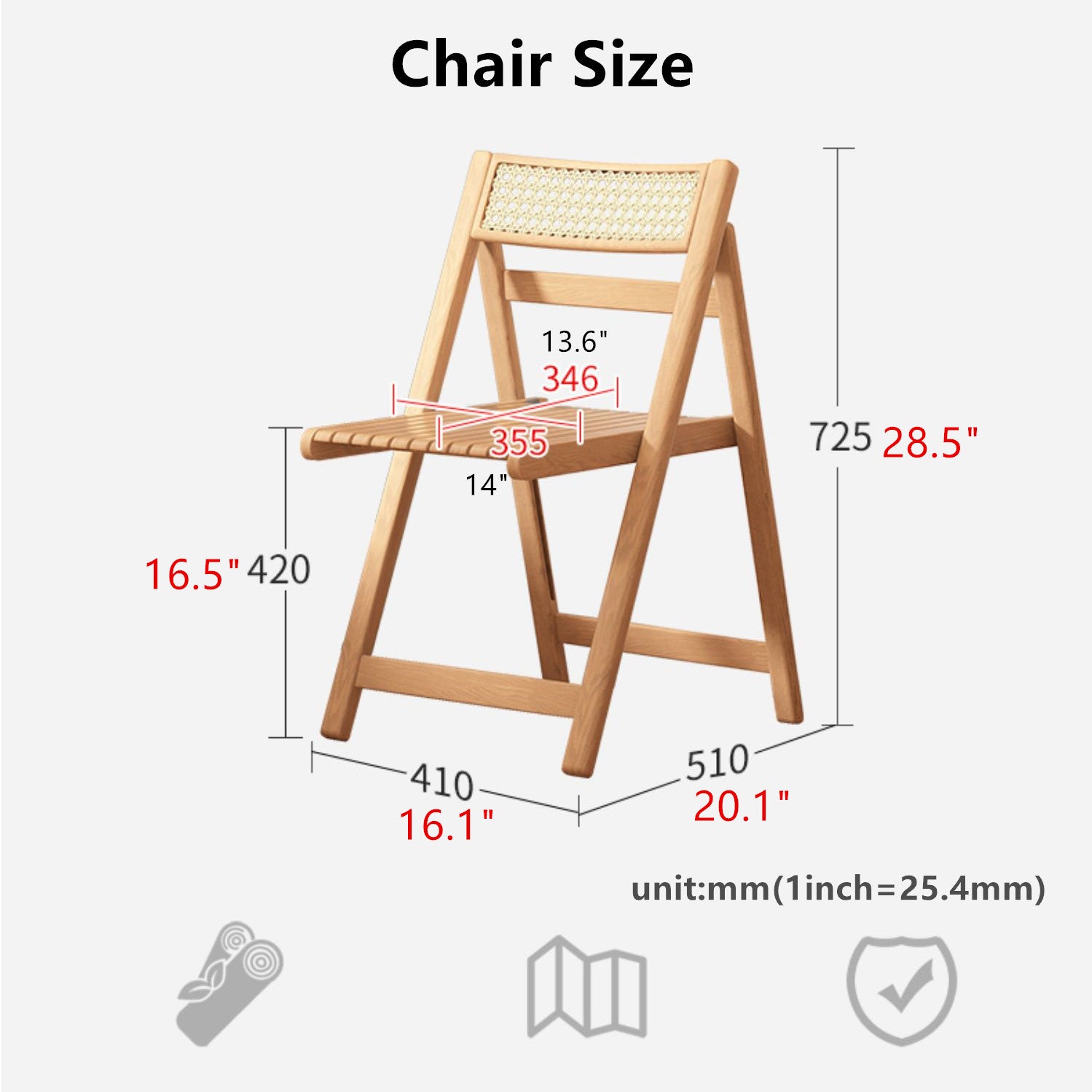 Limited time sale -Double Drop Leaf Round Table with 4 Folding Chairs