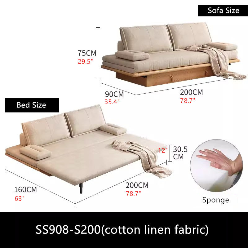 Limited time sale -Tatami Pull Out Sofa Bed With Underneath Storage Drawers