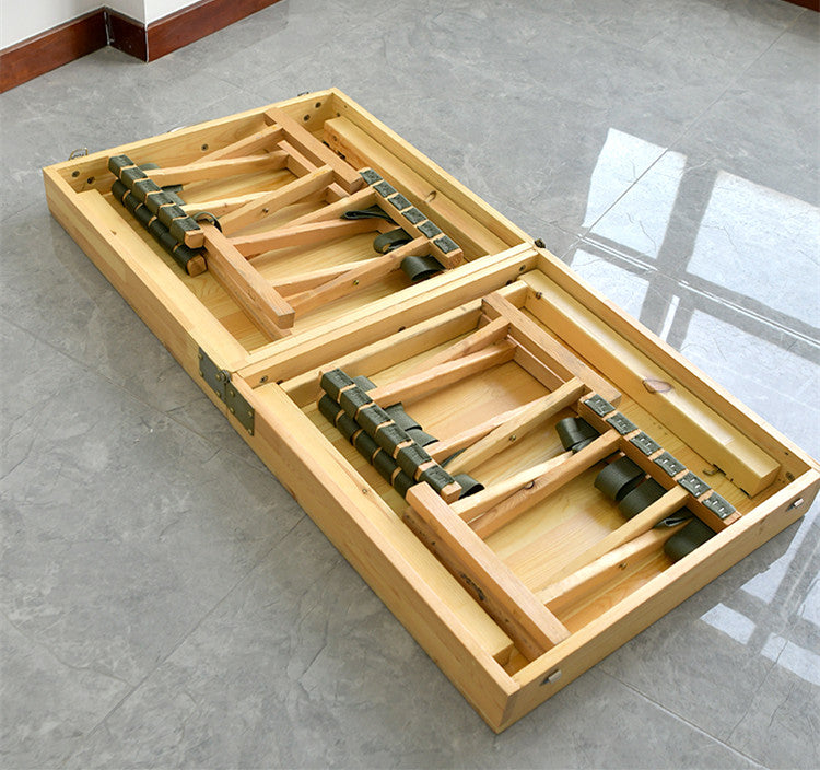 Solid Wood Folding Table with 4 Stools