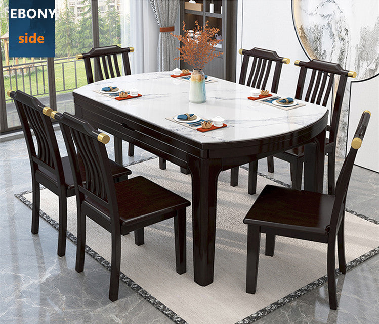 Limited time sale -2 In 1 Marble Table Top Dining Table Set