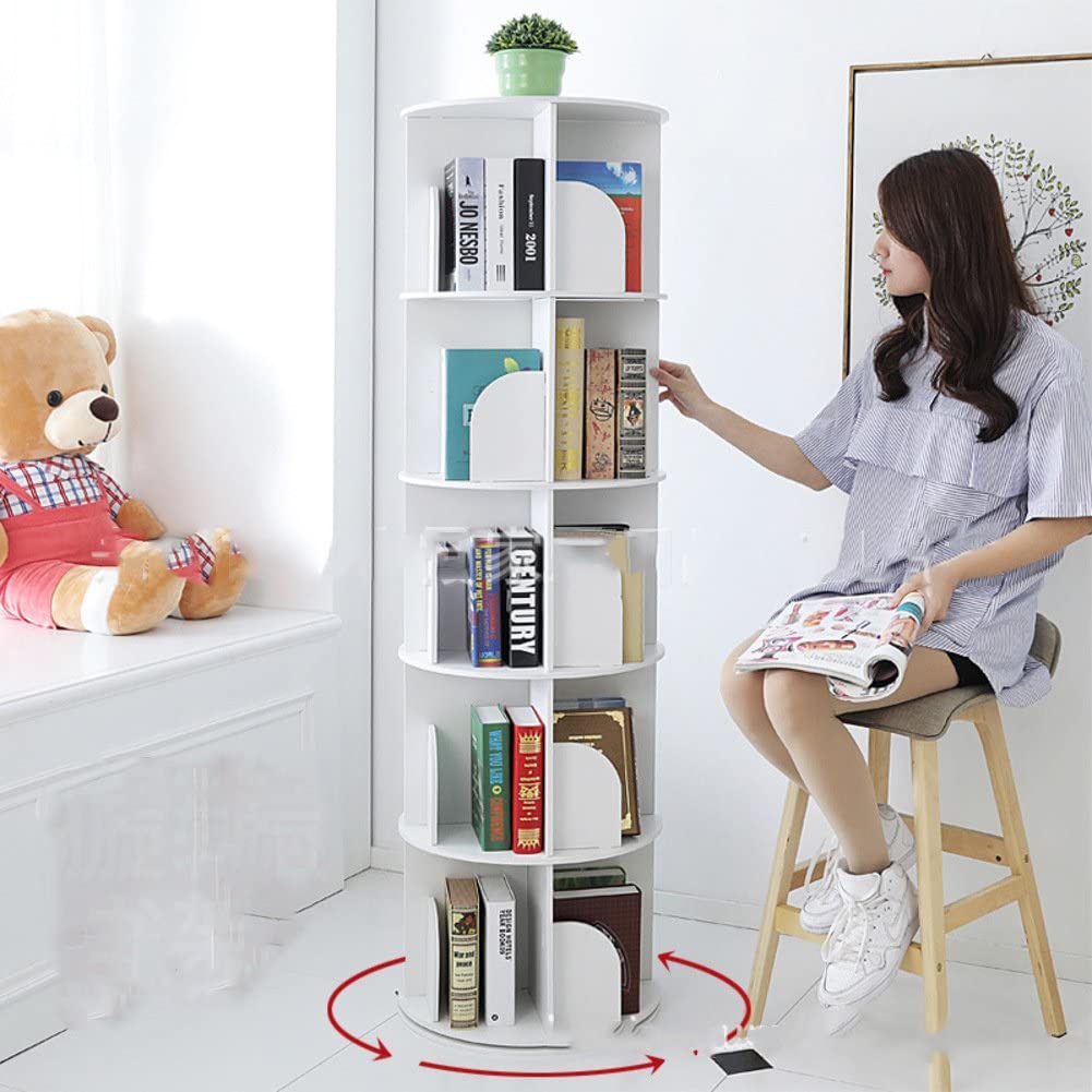 Limited time sale -2-5 Tier 360° Rotating Stackable Shelves Bookshelf Organizer