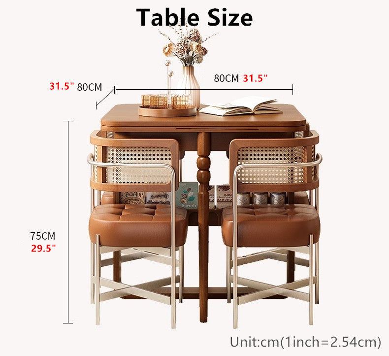 Limited time sale -Extendable Tabletop Solid Wood Dining Table