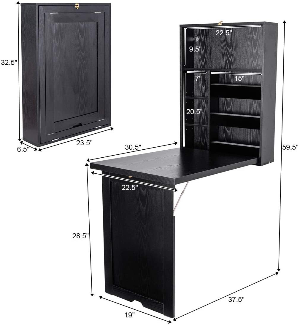 Limited time sale -Fold Out Wall Mounted Multi-Function Computer Desk