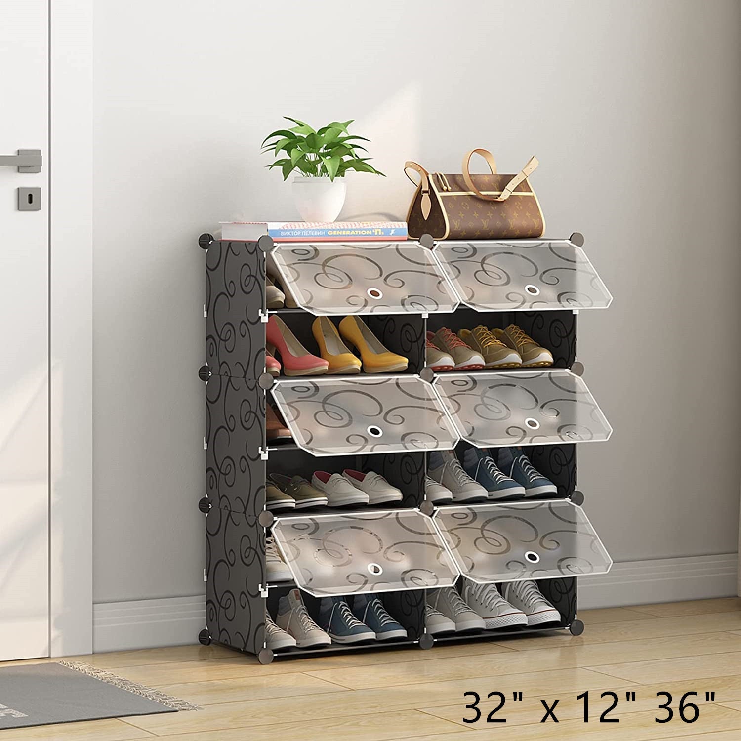 Portable Shoe Rack Organizer Expandable for Heels, Boots, Slippers-3 Size Available