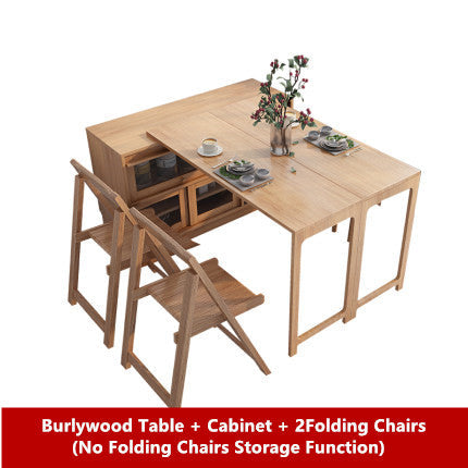Limited time sale -2020 New Design Multifunction Dining Table with Cabinet(without folding chairs storage function)