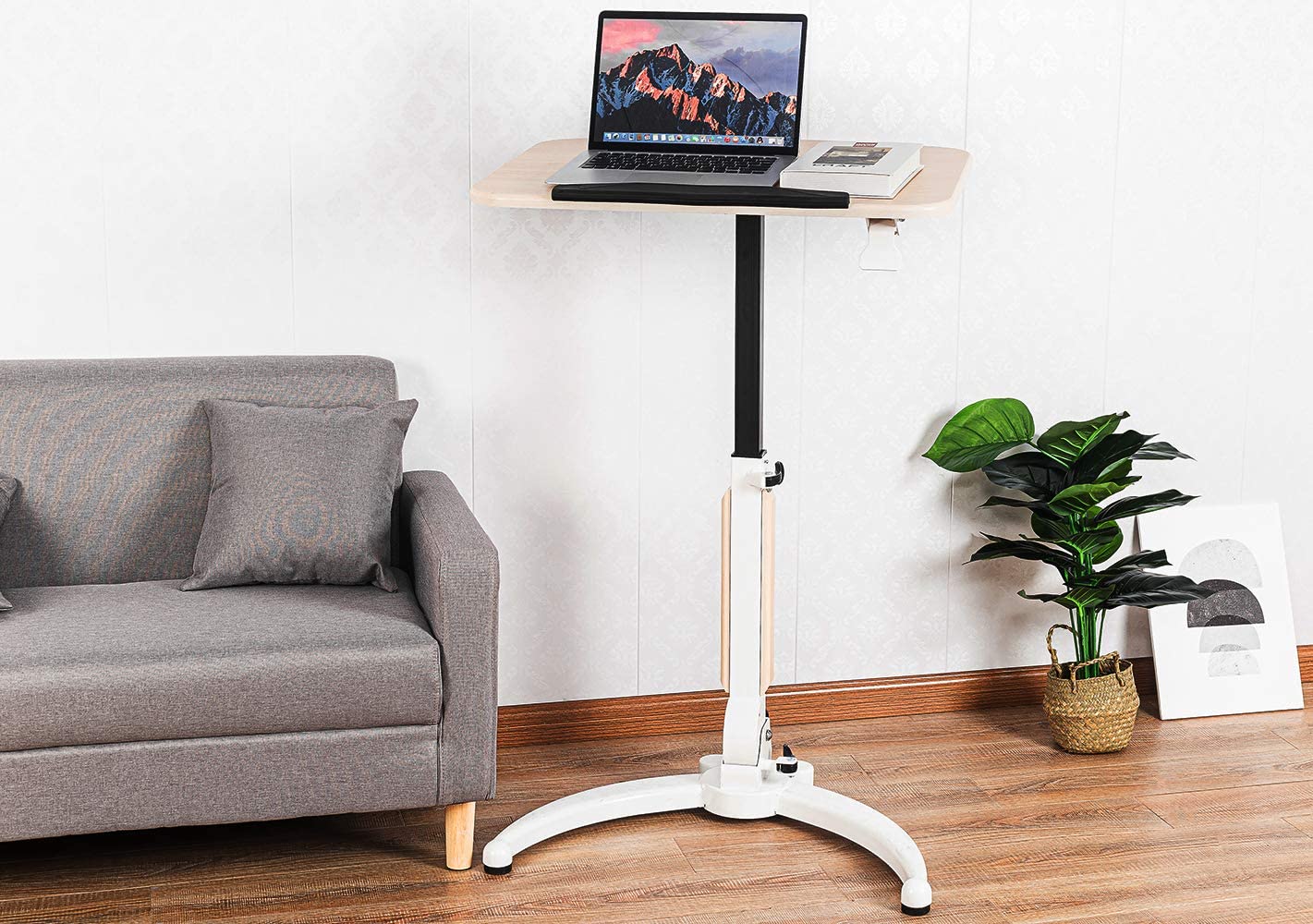 Limited time sale -Foldable Movable Stand up Desk, Overbed Bed Table, Sofa Side Table