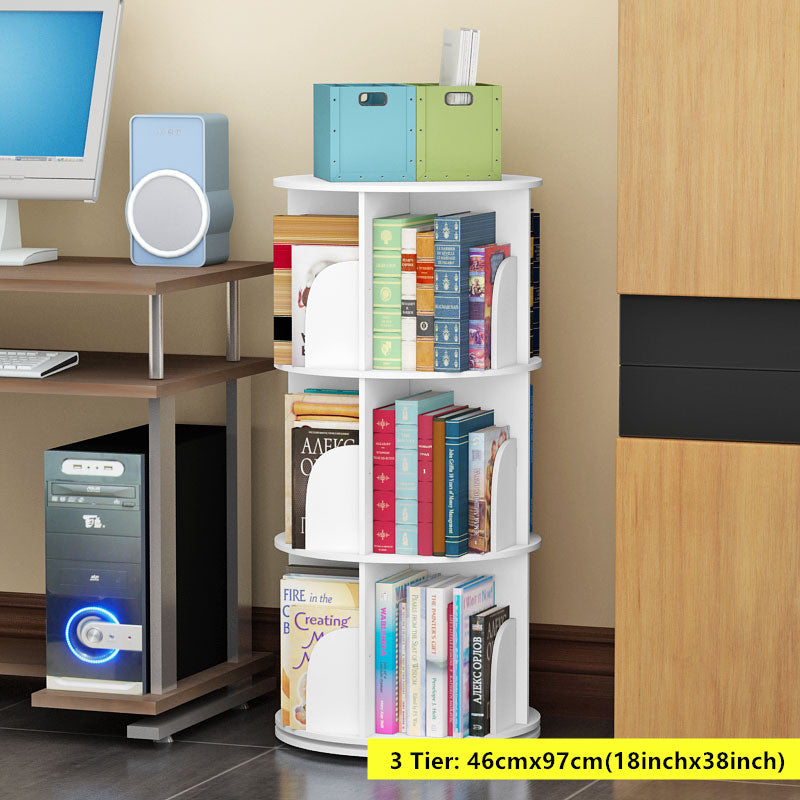 Limited time sale -2-5 Tier 360° Rotating Stackable Shelves Bookshelf Organizer