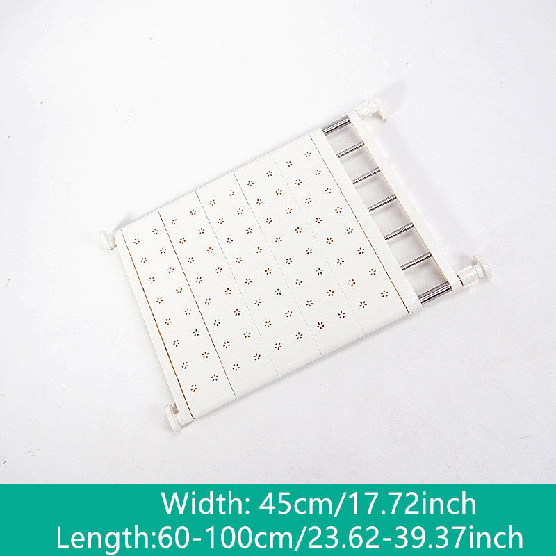 Limited time sale -Expandable Closet Tension Shelf Storage Rack for Wardrobe, Kitchen, Bathroom
